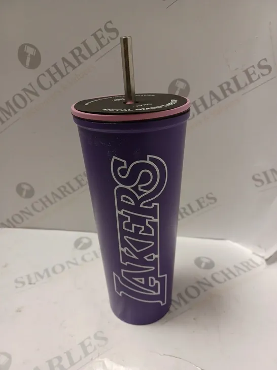 TYPO LA LAKERS PURPLE METAL DOUBLE WALLED SMOOTHIE CUP