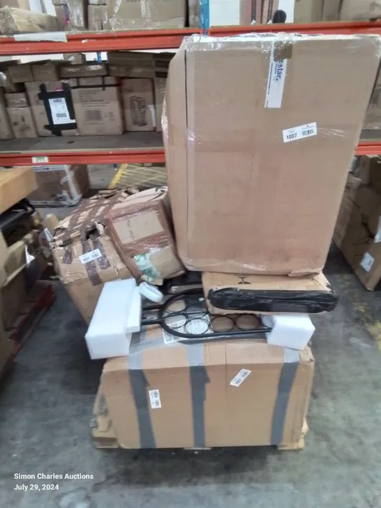 PALLET CONTAINING VARIOUS FURNITURE PARTS AND INCOMPLETE CHAIR SETS ETC.