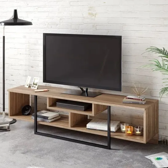 BOXED TV STAND FOR TVS UP TO 65" - WOODGRAIN (1 BOX)