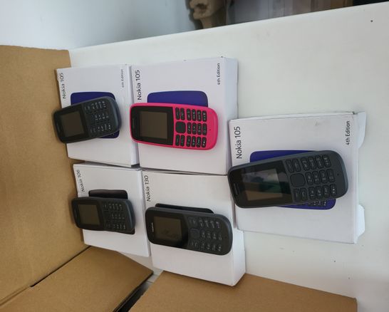 LOT OF 5 NOKIA DIAL PAD MOBILE PHONES