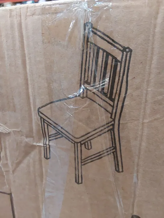 BOXED OILED OAK DINING CHAIR (1 BOX)