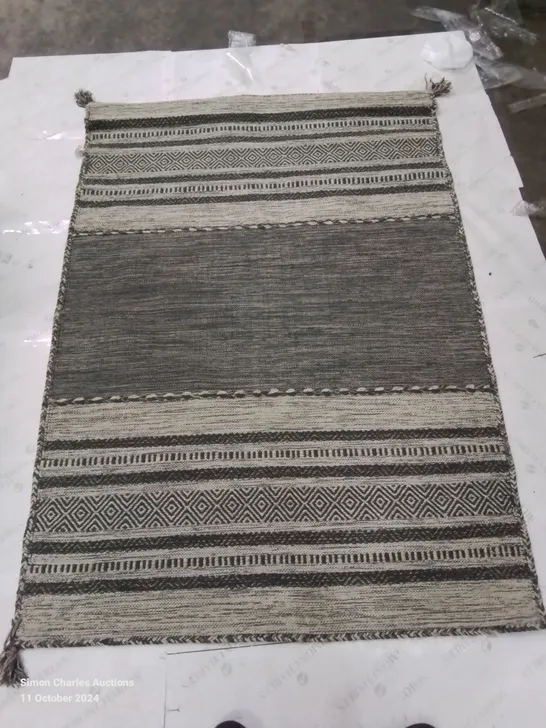 BRAND NEW PACO HOME 217 KILM 120X170CM GREY RUG