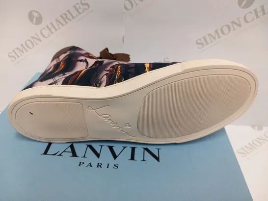 BOXED PAIR OF LANVIN BASKET HIGH TOP SNEAKERS SIZE 40