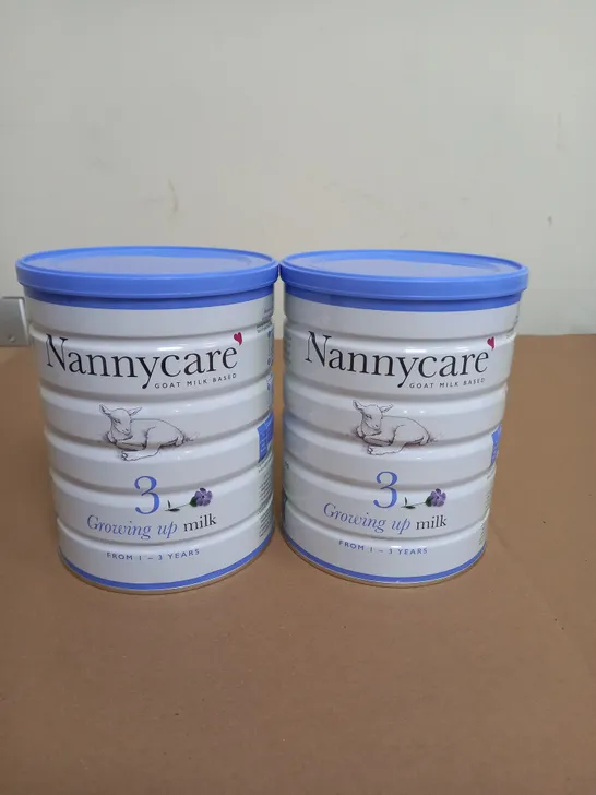 LOT OF 2 NANNYCARE GOAT MILK BASED GROWING UP MILK 1-3 YEARS