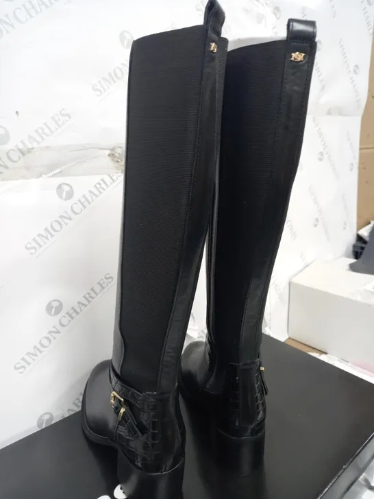 DUNE TILDING BOOT BLACK LEATHER SIZE 5.5 - BOXED 