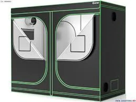 BOXED COSTWAY 4X8 GROW TENT, 96''X48''X80'' HIGH REFLECTIVE MYLAR W/OBSERVATION WINDOW BLACK