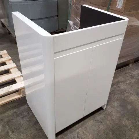 BRAND NEW CURVED GLOSS WHITE VANITY UNIT - 590×450×800MM