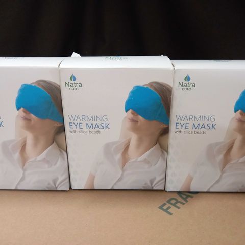 LOT OF 3 BOXED NATRA CURE WARMING EYE MASKS WITH SILICA BEADS