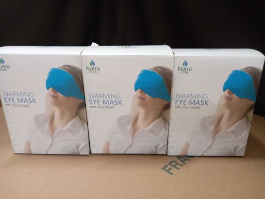 LOT OF 3 BOXED NATRA CURE WARMING EYE MASKS WITH SILICA BEADS