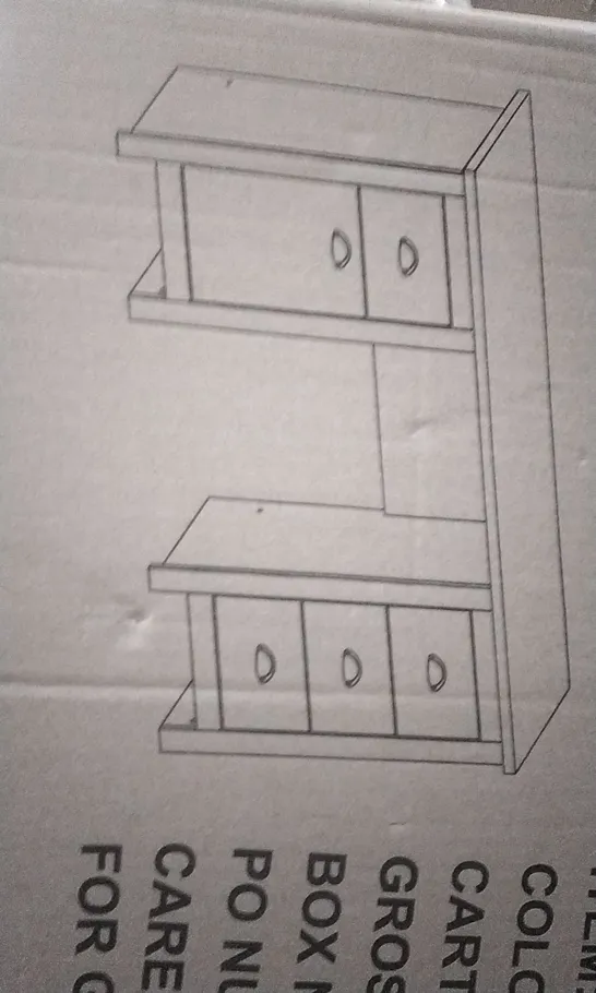 BOXED LANCASTER STUDY DESK IN GREY 2/2 , INCOMPLETE BOX 1 MISSING 