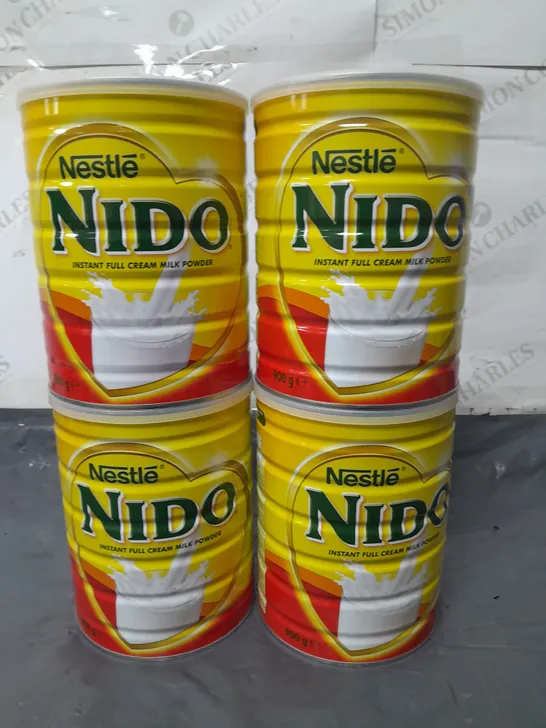 LOT OF 4 NESTLE NIDO INSTANT FULL CREAM MILK POWDERS - 900G