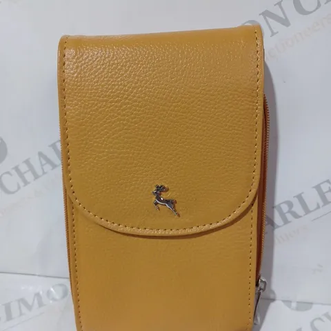 ASHWOOD PHONE CROSSBODY BAG IN SAFFRON YELLOW