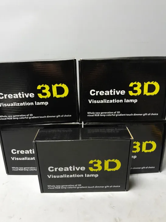 5 BOXED CREATIVE 3D VISUALIZATION LAMPS (LIVERPOOL CREST DESIGN)