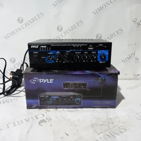 BOXED PYLE STEREO POWER AMPLIFIER USB/SD/MMC CARD READER PTAU55