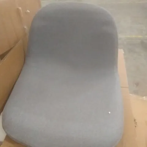 BOXED PAIR OF GREY FABRIC DINING CHAIRS