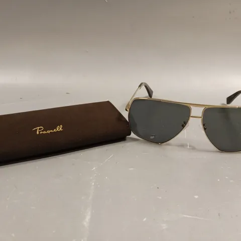 PRAGNELL TINTED GOLD COLOUR FRAMED SUNGLASSES 