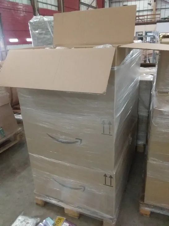 PALLET OF ASSORTED ITEMS TO INCLUDE PAINT SPRAYER, BOOKS, CLOTHES, COSMETICS, CRAFTS SUPPLIES ETC