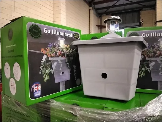 PALLET OF APPROXIMATELY 34 BOXED GO ILLUMINEST SOLAR LIT PLANTER 