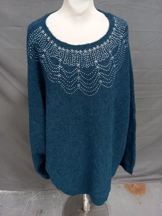 MONSOON EVIE JUMPER IN TEAL SIZE 2XL 