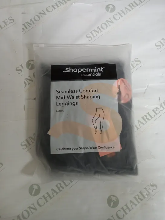 SEALED SHAPERMINT SEAMLESS COMFORT MID-WAIST SHAPING LEGGINGS IN BLACK - 3XL