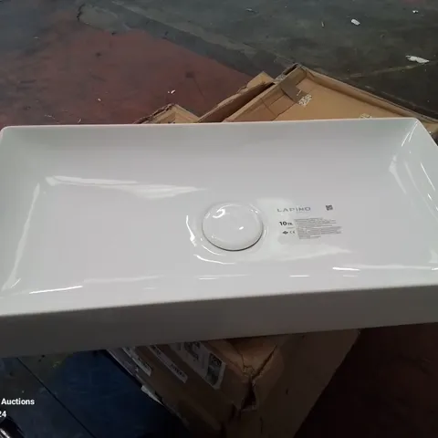 BOXED LAPINO CERAMIC 750MM STANCE COUNTERTOP BASIN -WHITE-