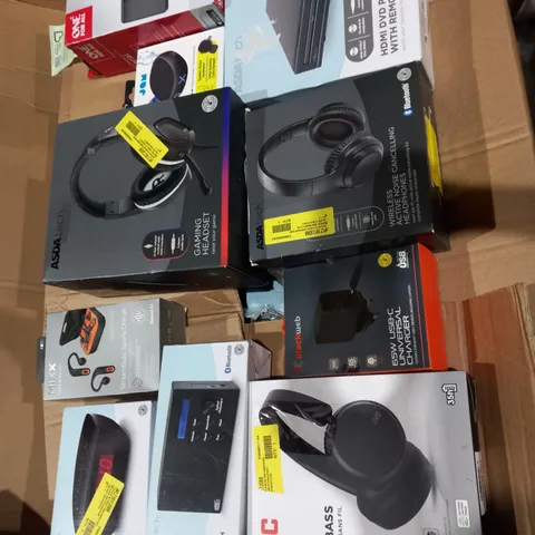 LARGE BOX OF ASSORTED ELECTRICAL GOODS TO INCLUDE;