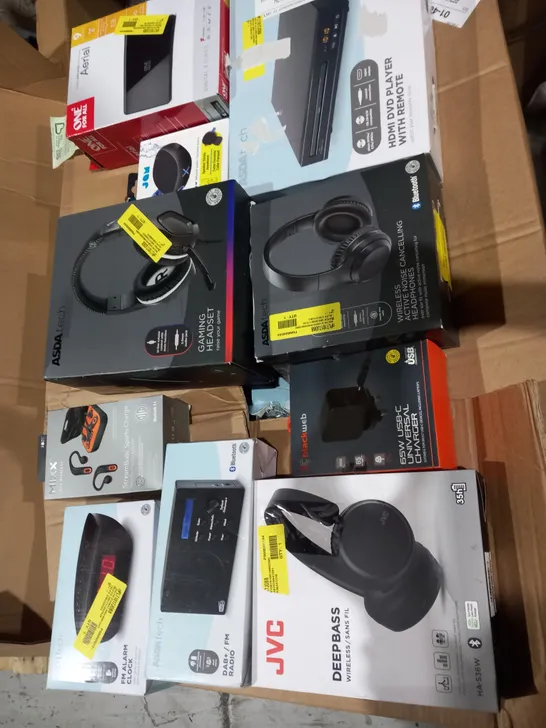 LARGE BOX OF ASSORTED ELECTRICAL GOODS TO INCLUDE;