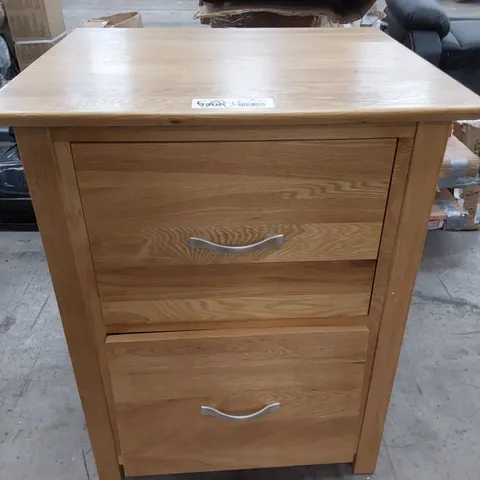 DESIGNER TWO DRAWER FILING CABINET OAK