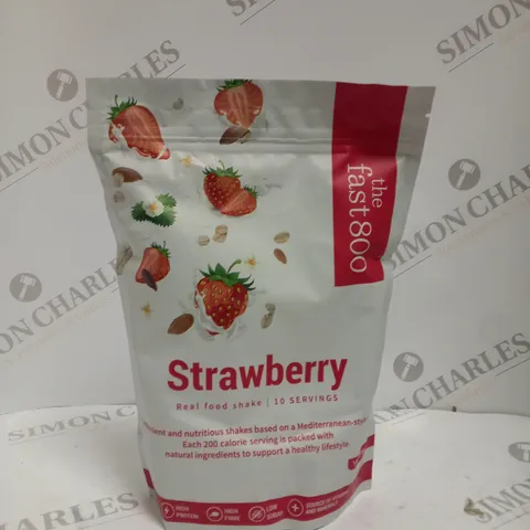 SEALED THE FAST 800 REAL FOOD MEDITERRANEAN STYLE SHAKE - STRAWBERRY 500G 