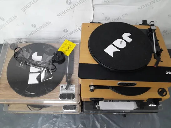 LOT OF 5 UNBOXED JAM PORTABLE BLUETOOTH TURNTABLES