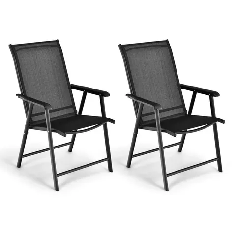 BOXED COSTWAY SET OF 2 BLACK DINING CHAIR