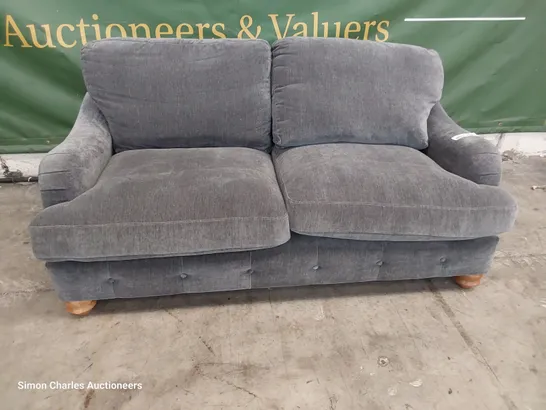 DESIGNER 2 SEATER SOFA CHARCOAL FABRIC 