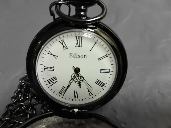 MENS EDISON POCKET WATCH WITH CHAIN