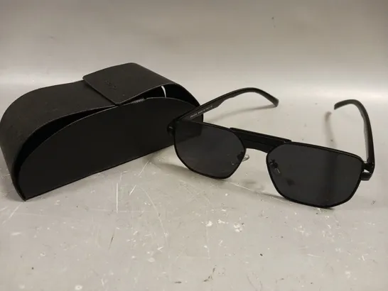 PRADA TINTED BLACK FRAME SUNGLASSES 