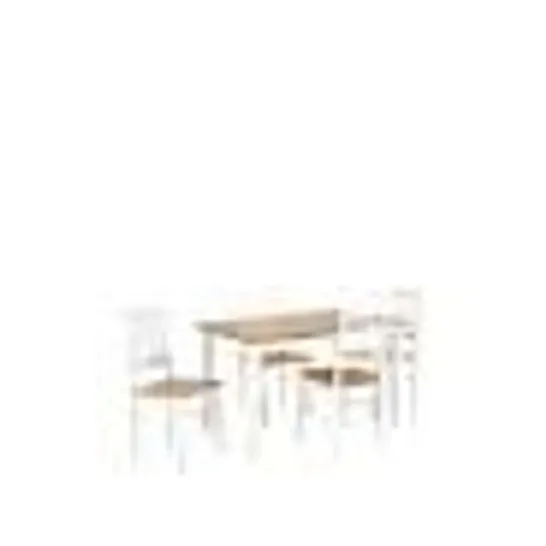 BOXED MICHIGAN DINING TABLE + 4 CHAIRS OAK/WHITE