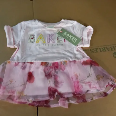 BAKER BY TED BAKER PINK DRESS - 11/2 - 2YRS