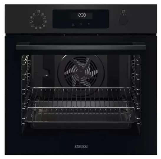 ZANUSSI INTEGRATED SERIES 60 ELECTRIC SINGLE OVEN - BLACK Model ZOPNX6K2 RRP £417