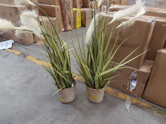 SET OF 2 100CM ARTIFICIAL PAMPAS GRASS IN BASKETS (2 ITEMS)