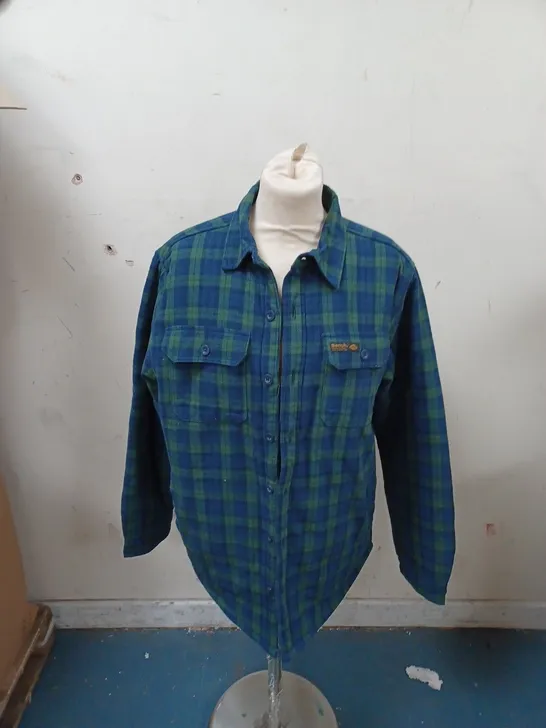 BENCH MEDIUM GREEN CHECK PLAIDED JACKET 