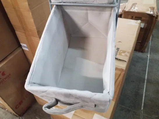 BOXED 4 TIER GREY FABRIC DRAWER UNIT