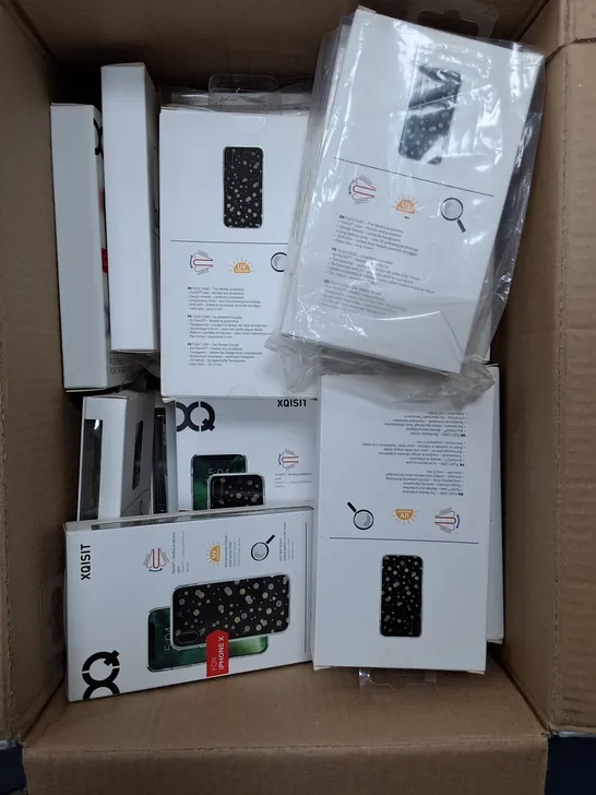 LARGE BOX OF ASSORTED IPHONE X CASES BY XQISIT