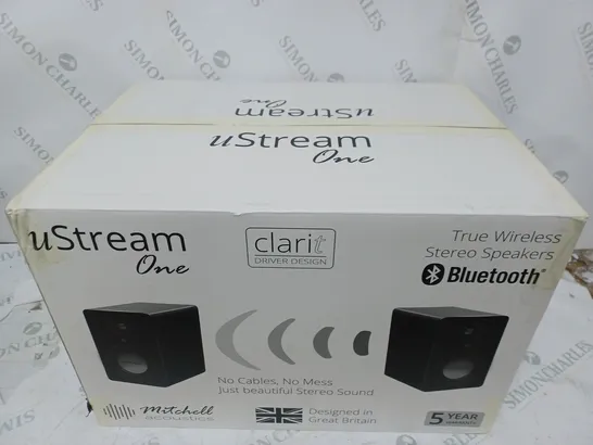 BOXED USTREAM ONE TRUE WIRELESS STEREO SPEAKERS - BLUETOOTH 