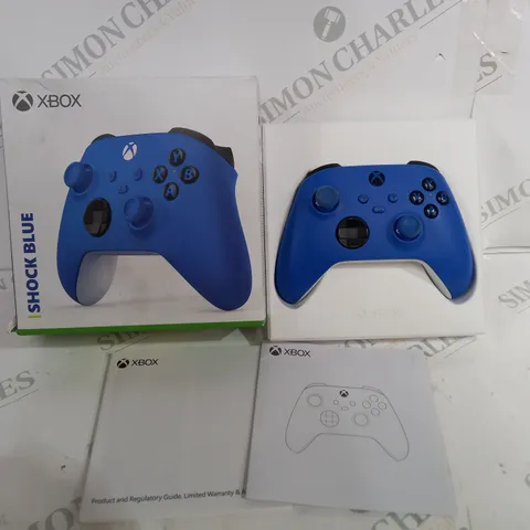 BOXED XBOX SHOCK BLUE CONTROLLER 