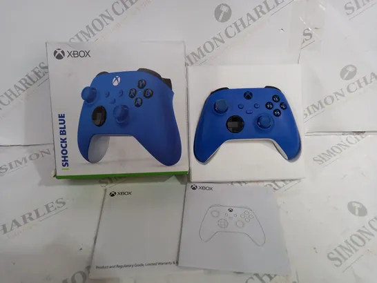 BOXED XBOX SHOCK BLUE CONTROLLER 