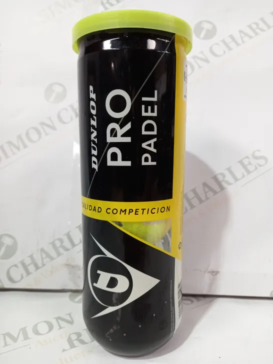 DUNLOP PRO PADEL TOURNAMENT QUALITY TUBE OF 3 BALLS