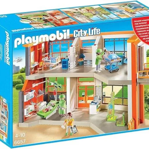 BRAND NEW BOXED PLAYMOBIL 6657 CITY LIFE FURNISHED CHILDREN'S HOSPITAL, FUN IMAGINATIVE ROLE-PLAY, PLAYSETS SUITABLE FOR CHILDREN AGES 4+ 