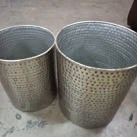 PAIR OF METAL TUBS 