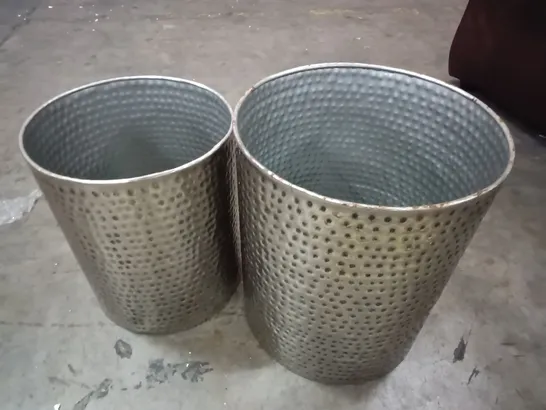 PAIR OF METAL TUBS 