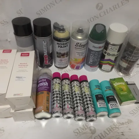 BOX OF  ASSORTED HEALTH AND BEAUTY PRODUCTS - INCLUDING RENFERT SCANSPRAY EXTRA FINE,LOREAL PARIS MAGIC RETOUCH