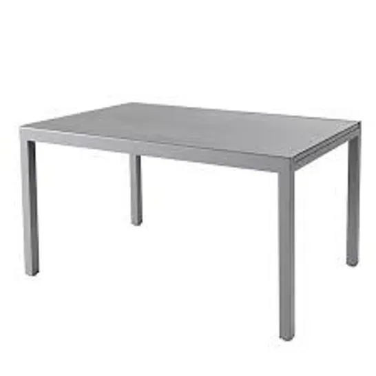 BOXED GOODHOME MOOREA STEEL GREY METAL 8 SEATER EXTENDABLE RECTANGULAR TABLE (1 BOX)